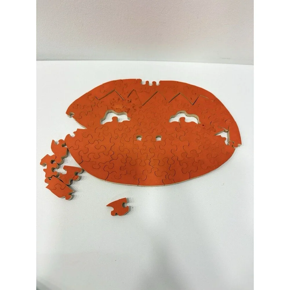 Vintage Stave Wooden Pumpkin Jack O Lantern Halloween Teaser Trick Puzzle RARE